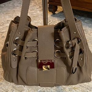 Jimmy Choo Ramona Taupe Calfskin Leather Tote Bag with COA